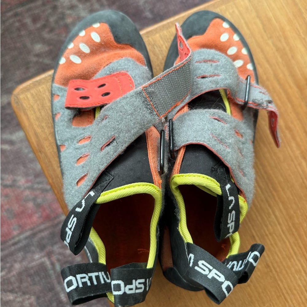 La Sportiva Women’s Climbing Shoes - Gray and Orange